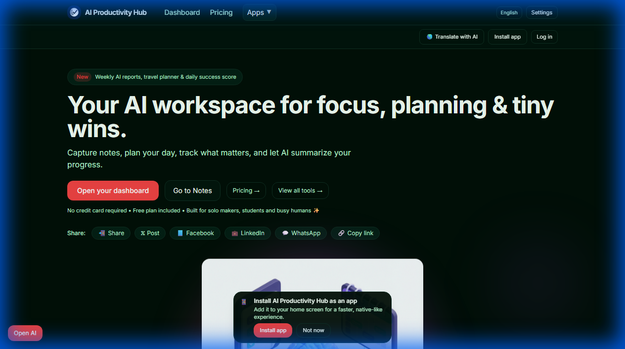 AIProd.App Interface